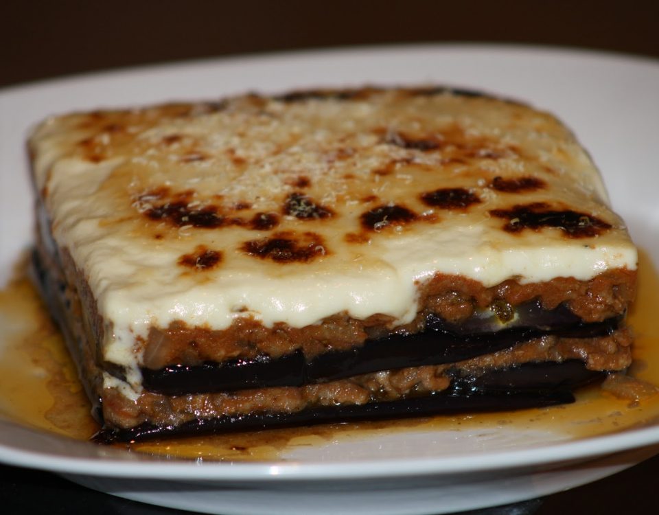 Moussaka, lasaña de berenjenas